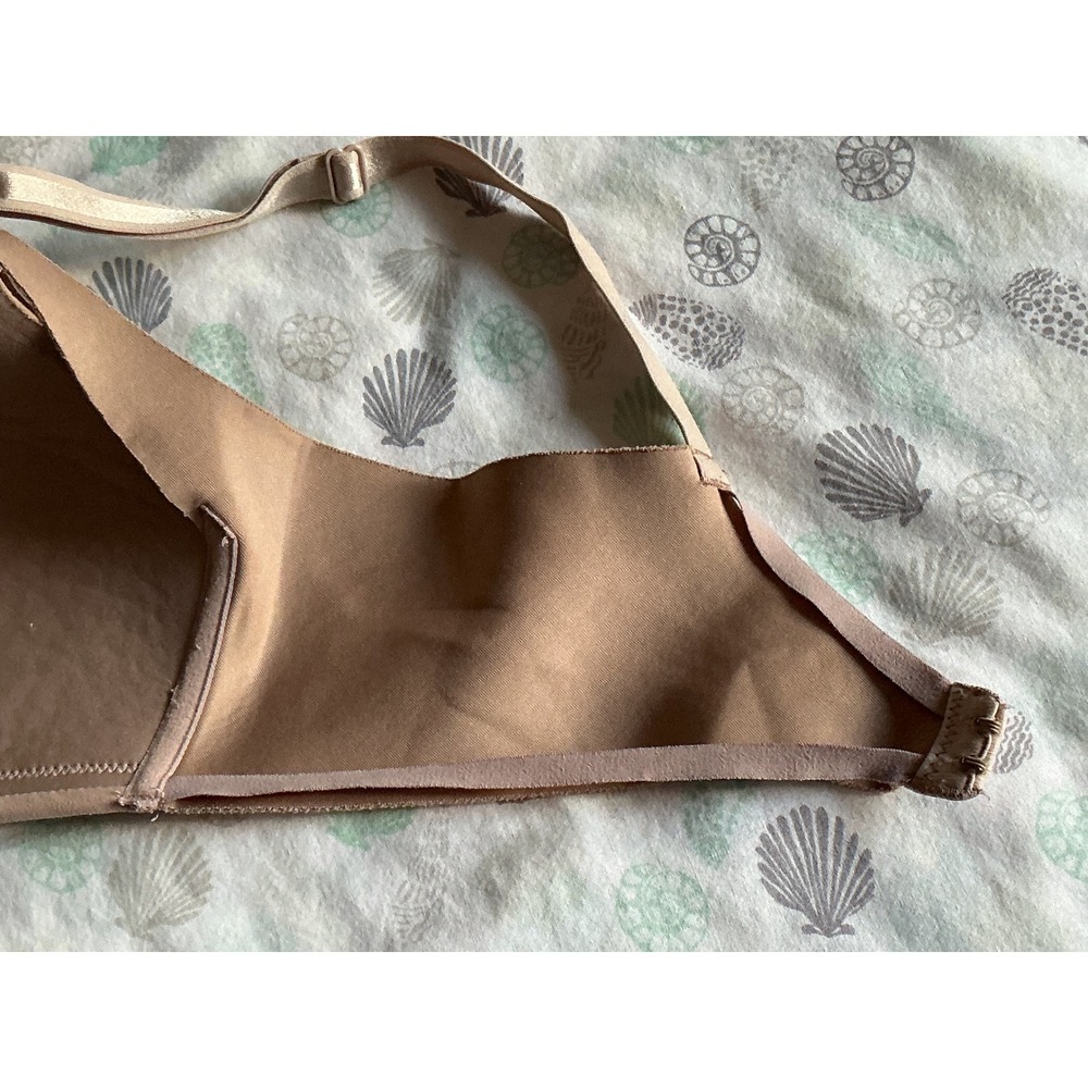 Warners No Side Effects Wireless Bra Womens 34C Tan Good Side Smoothing 01056 - Picture 4 of 13